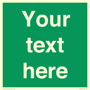 Custom Safe Condition: Blank (green) sign